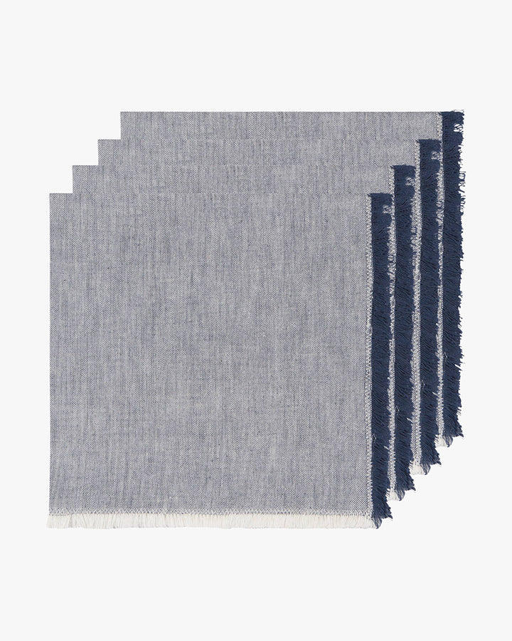 Danica Heirloom, Midnight Blue Chambray Napkins, Set of 4