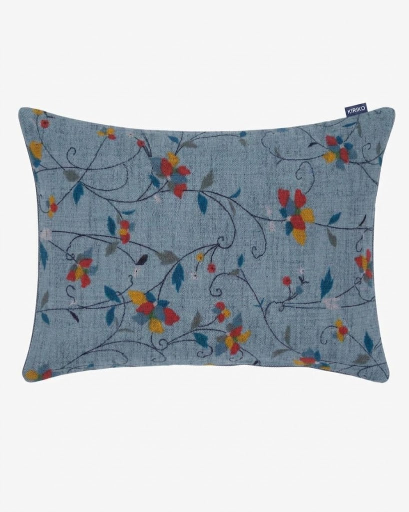 Kiriko Original Pillow, Blue Vine with Flowers