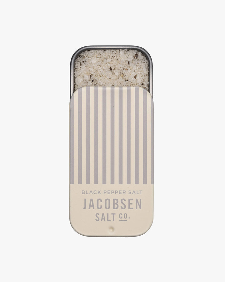 Jacobsen Salt, Infused Black Pepper Sea Salt Slide Tin
