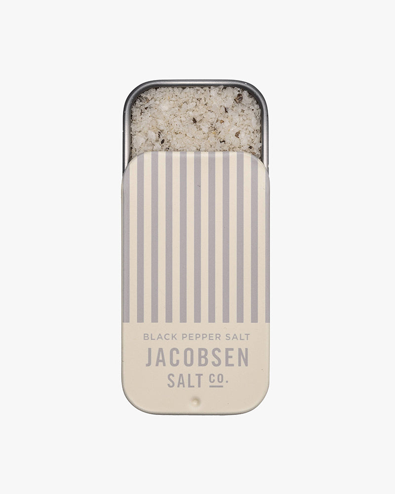Jacobsen Salt, Infused Black Pepper Sea Salt Slide Tin