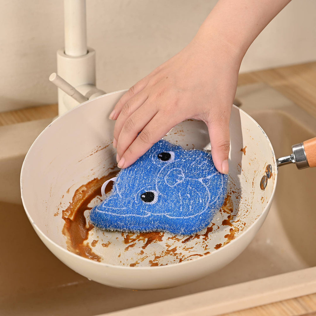 Fox Run Brands, Bulldog Kitchen Scrubber Set, Multicolor Pack of 3