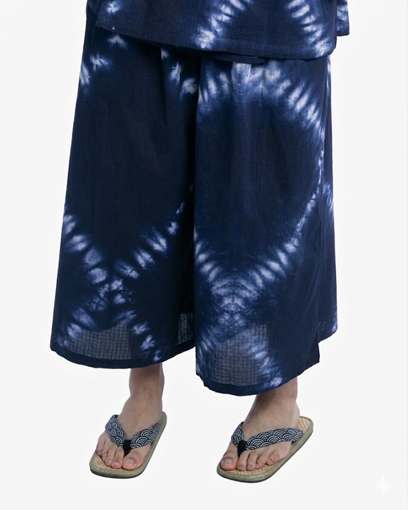 Wa-Modern, Pants, Blue, Tatebishi