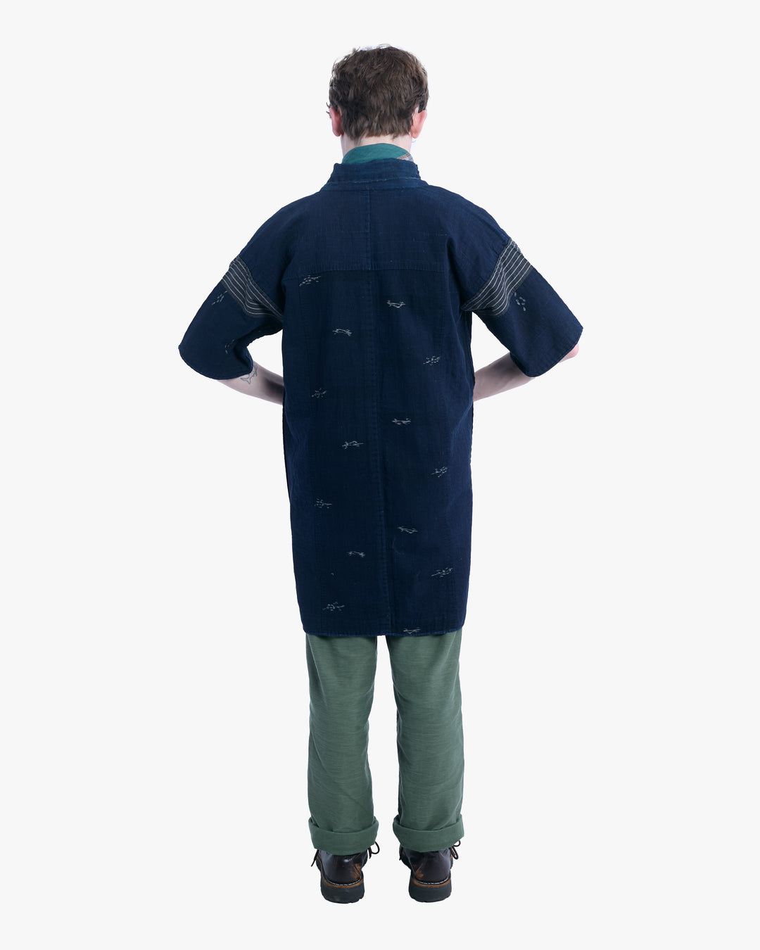 Vintage Noragi Jacket, Reversible, Boro Patched and Sashiko Stitched