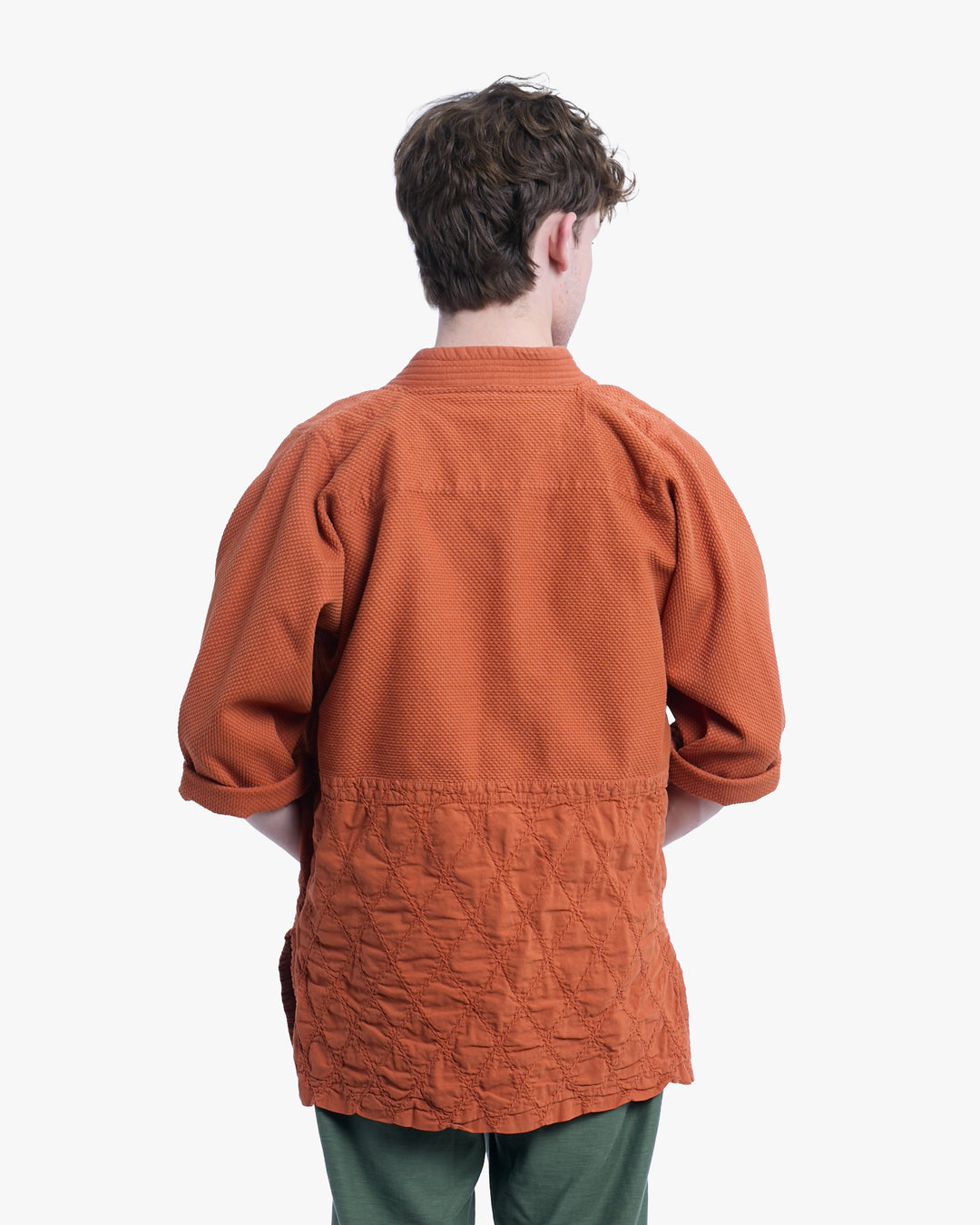 Kiriko Custom Dyed Kendogi Jacket with Pockets, Kakishibu, Style C