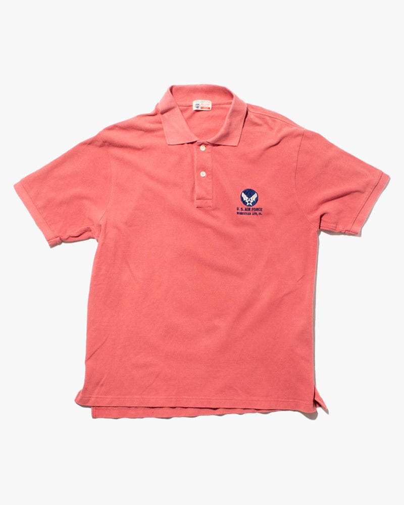 Japanese Repro Shirt, Short Sleeve Polo, Buzz Rickson Brand, Airforce Embroidery - M