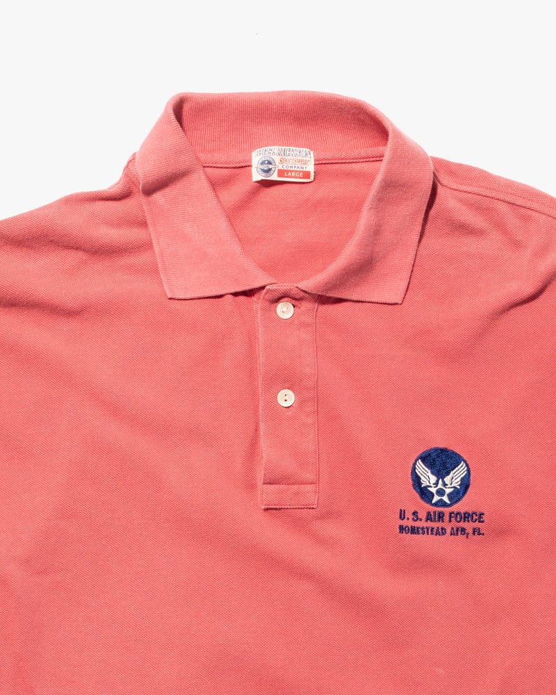 Japanese Repro Shirt, Short Sleeve Polo, Buzz Rickson Brand, Airforce Embroidery - M