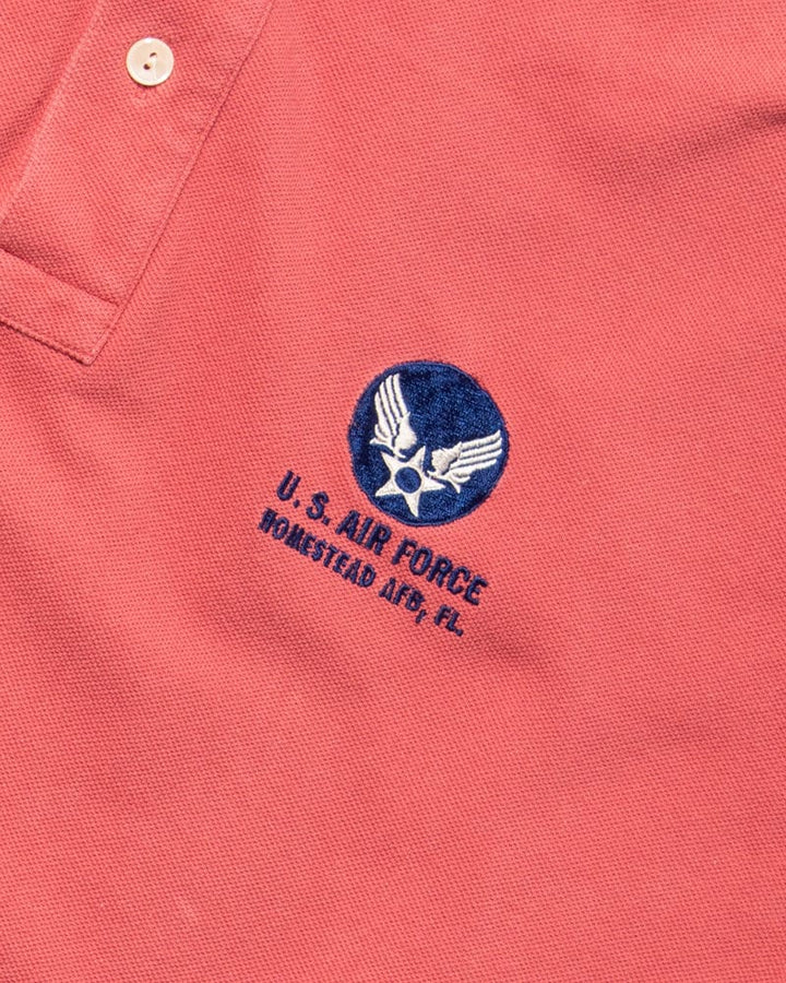 Japanese Repro Shirt, Short Sleeve Polo, Buzz Rickson Brand, Airforce Embroidery - M