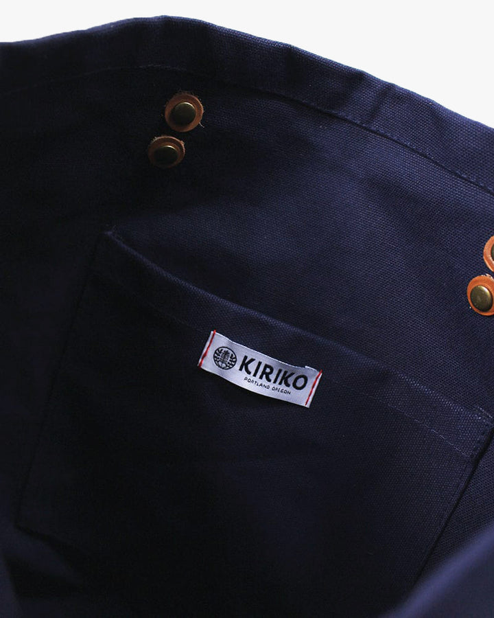 Kiriko Original Large Tote Bag, Canvas, Navy Bear