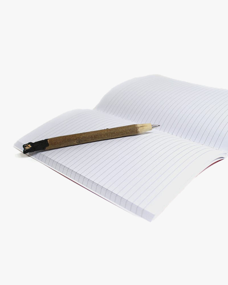 Kiriko Original Lined Notebook, Pink and White Ume