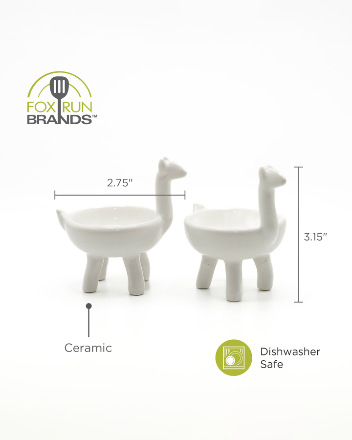 Fox Run Brands, Pinch Bowls, Ceramic Llama, Set of 2