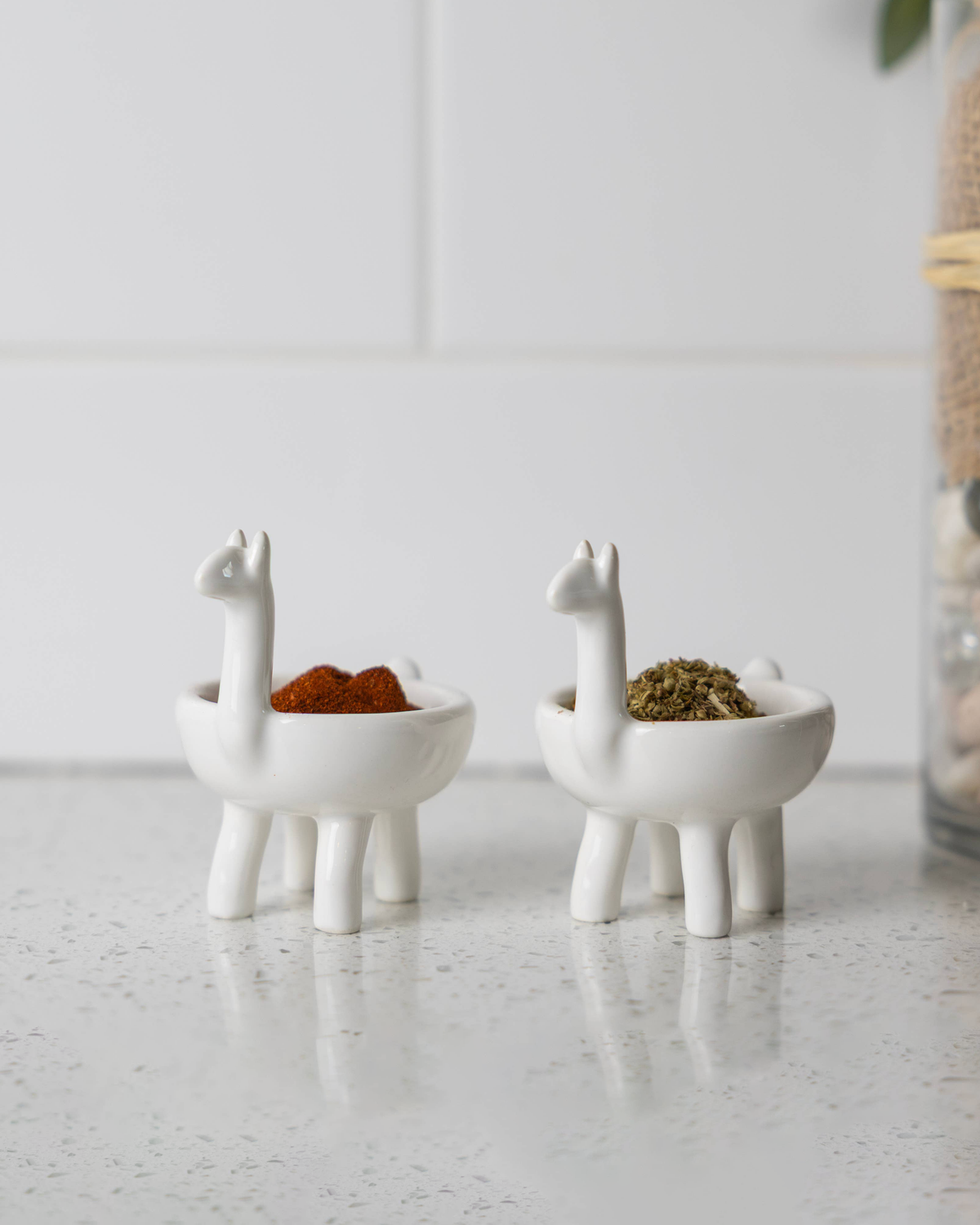 Fox Run Brands, Pinch Bowls, Ceramic Llama, Set of 2