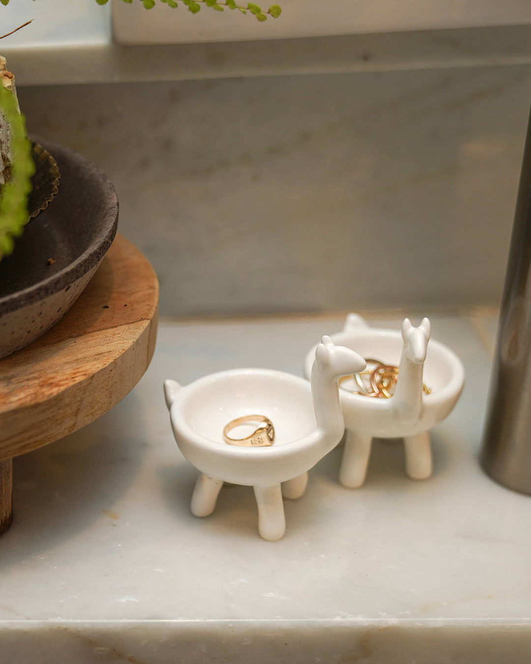 Fox Run Brands, Pinch Bowls, Ceramic Llama, Set of 2