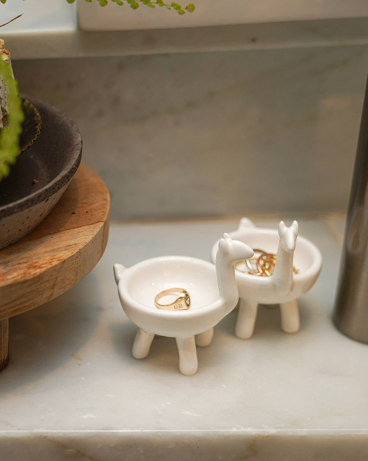 Fox Run Brands, Pinch Bowls, Ceramic Llama, Set of 2