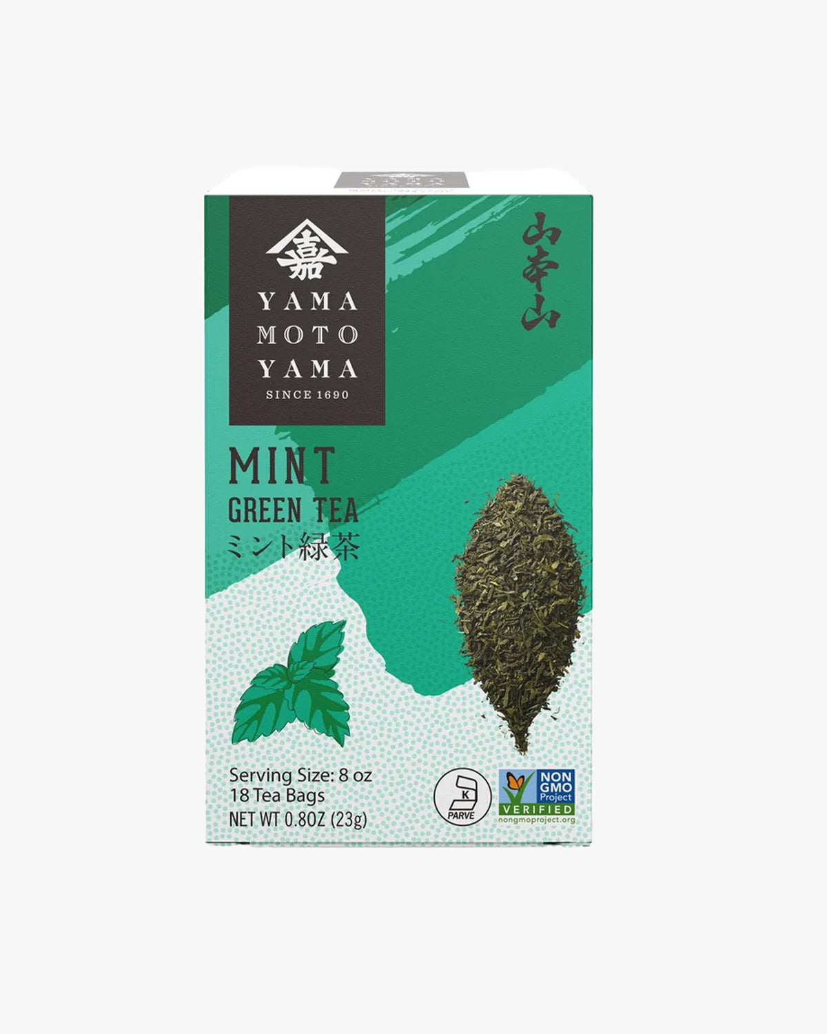 Yamamotoyama, Mint Green Tea, 8 oz. Tea Bags