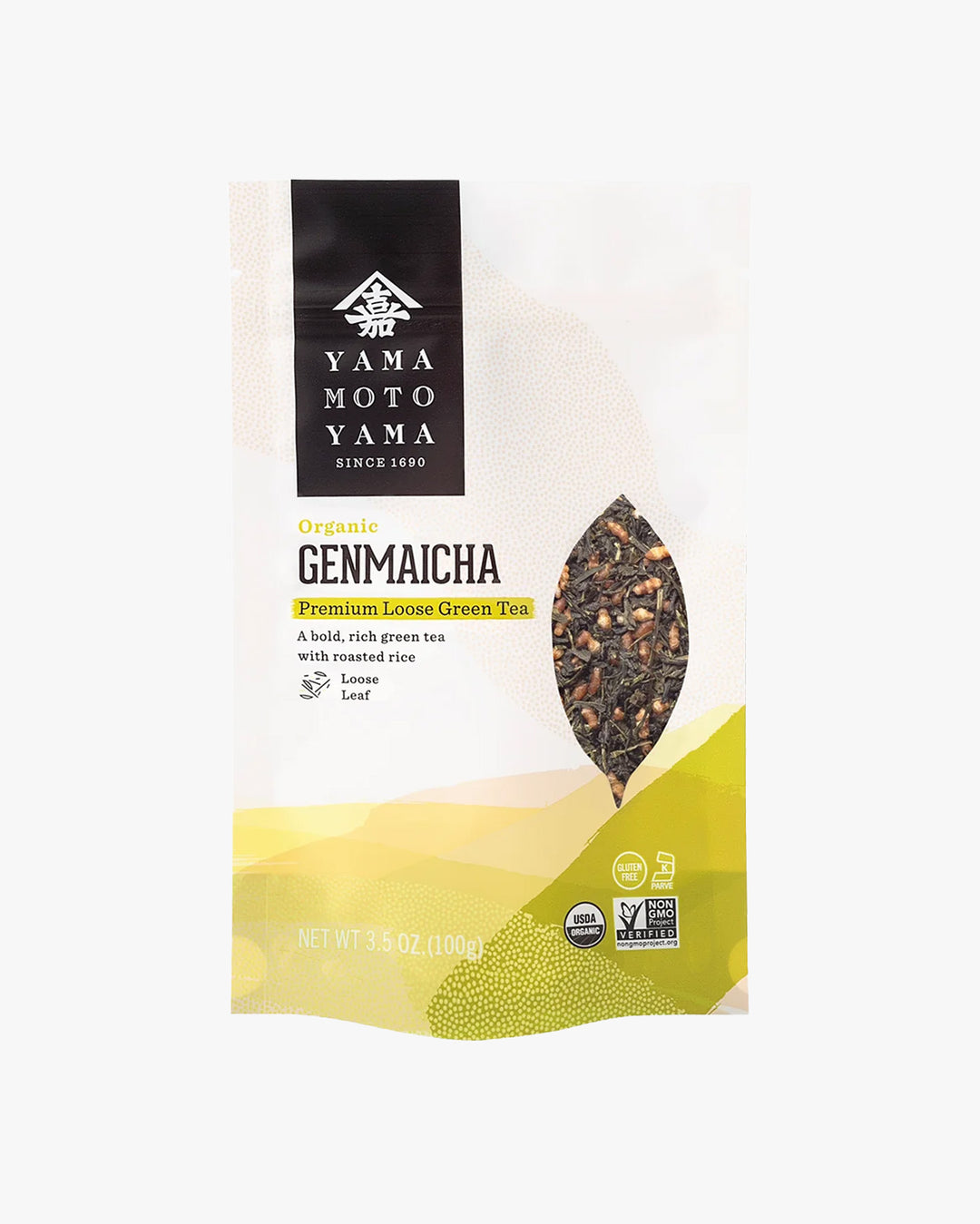 Yamamotoyama, Organic Genmaicha, Premium Loose Green Tea, 100g