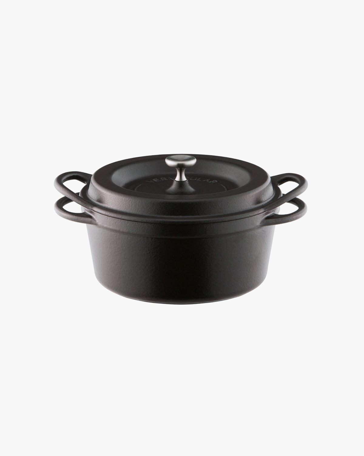 Oven Pot, Vermicular, Round Knob Lid, Matte Black, 18cm