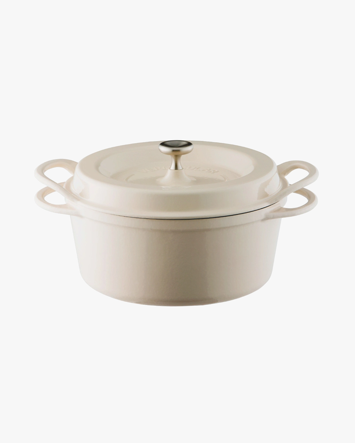 Oven Pot, Vermicular, Round Knob Lid, Natural Beige, 22cm