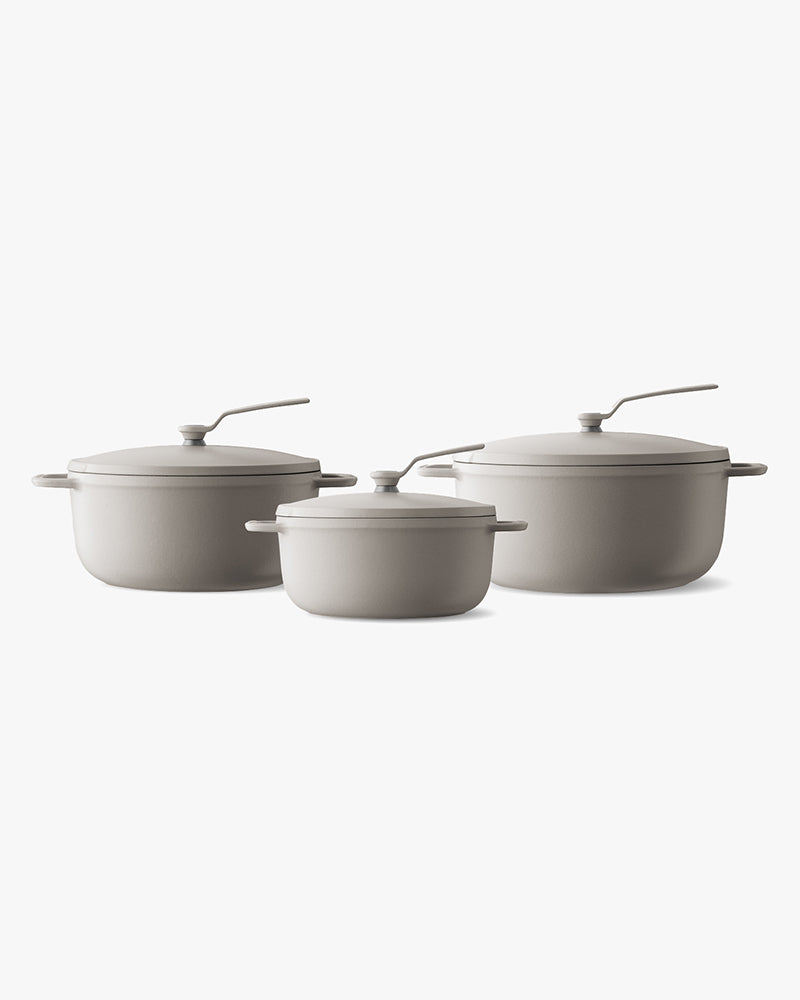 Oven Pot 2.0, Vermicular, Standing Handle, Matte Linen Beige, 26cm