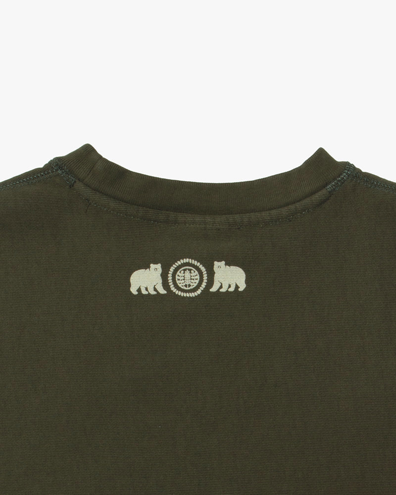 Kiriko Original Crewneck, 13oz Cotton, Printed Kintaro, Green
