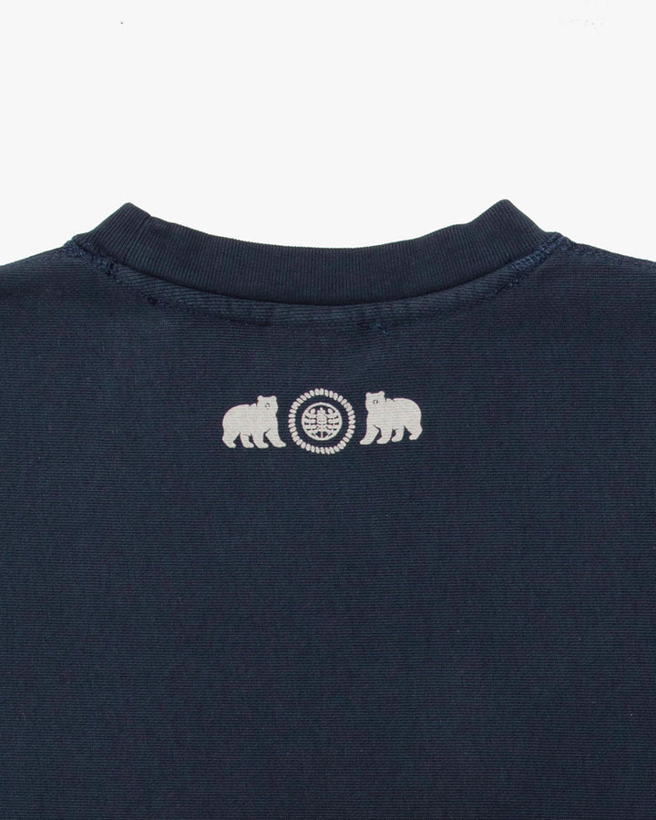 Kiriko Original Crewneck, 13oz Cotton, Printed Kintaro, Navy