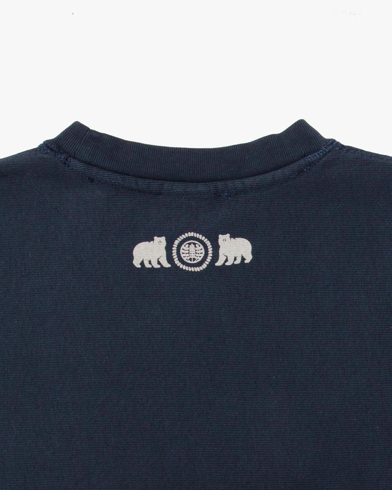Kiriko Original Crewneck, 13oz Cotton, Printed Kintaro, Navy