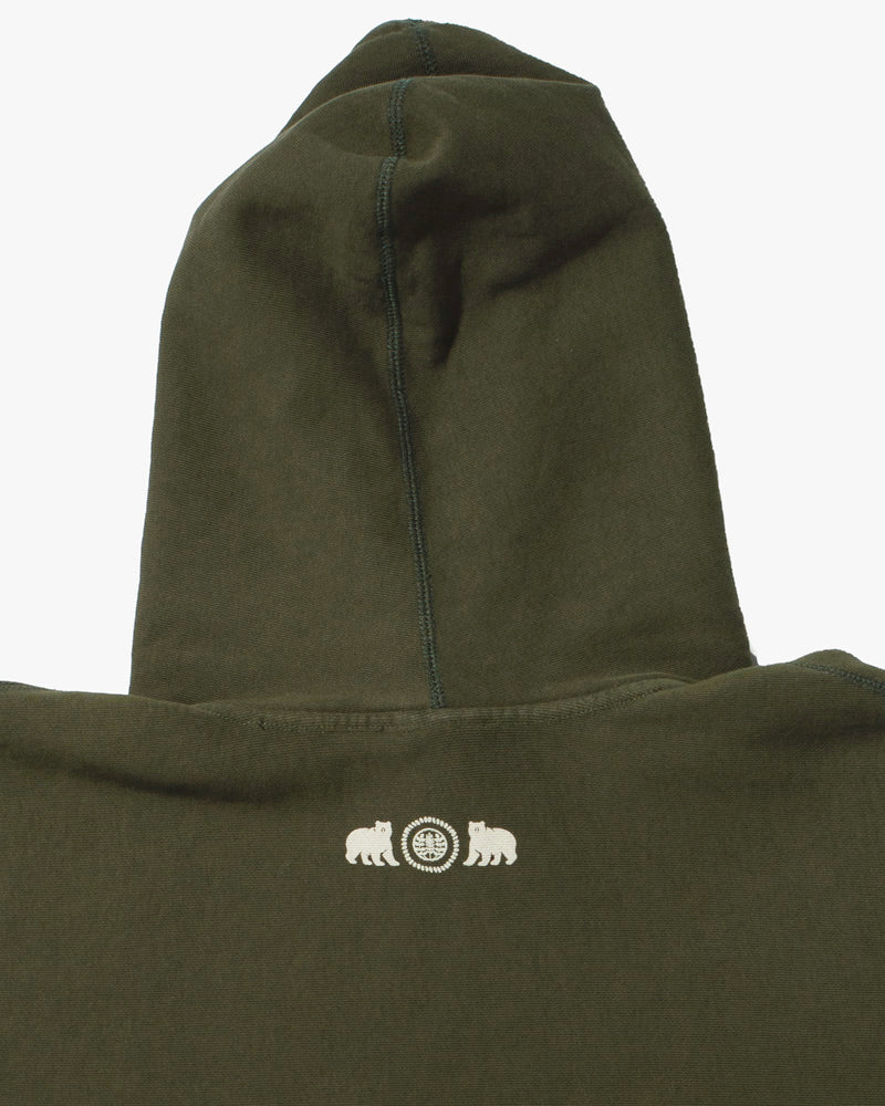 Kiriko Original Hoodie, 13oz Cotton, Printed Kintaro, Green