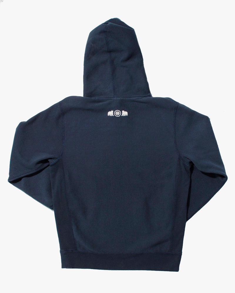 Kiriko Original Hoodie, 13oz Cotton, Printed Kintaro, Navy