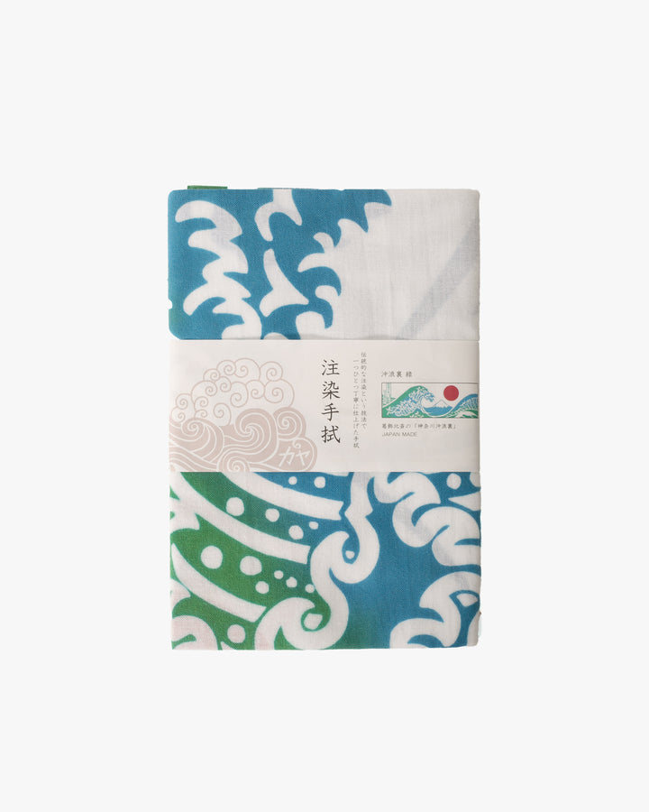 Tenugui, Chusen-Zome, Wave and Red Sun