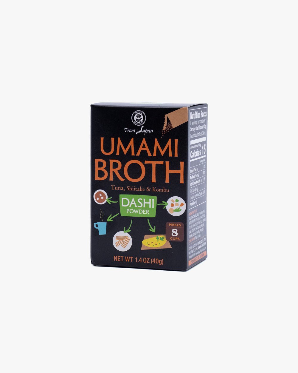 Japan Gold, Muso, Umami Broth Dashi Powder, Bonito Shiitake Kombu