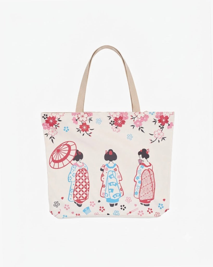 Kurochiku, Zipper Tote Bag, Maiko