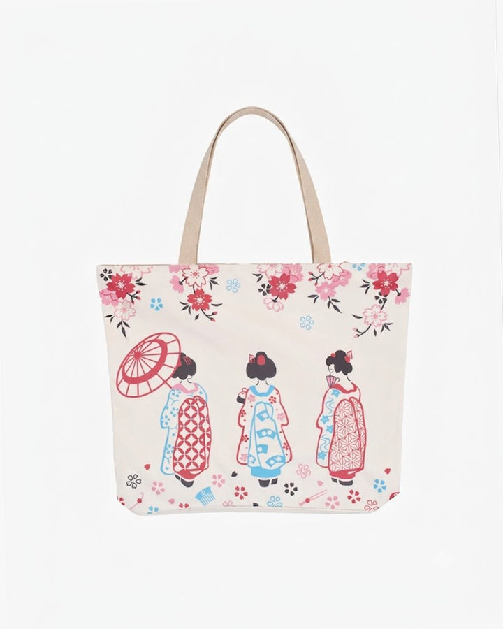 Kurochiku, Zipper Tote Bag, Maiko