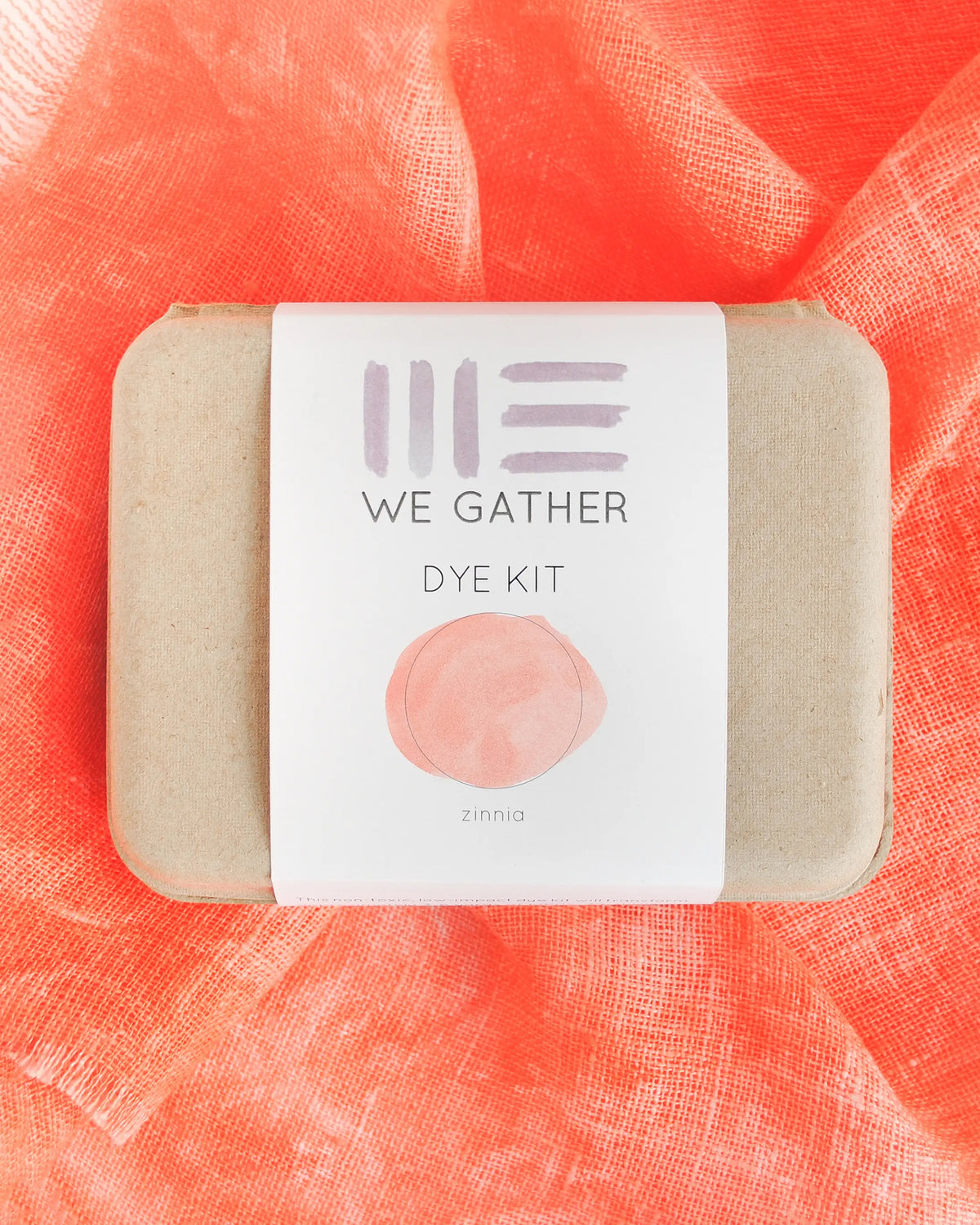 We Gather, Shibori Dyeing Kit, Zinnia Orange