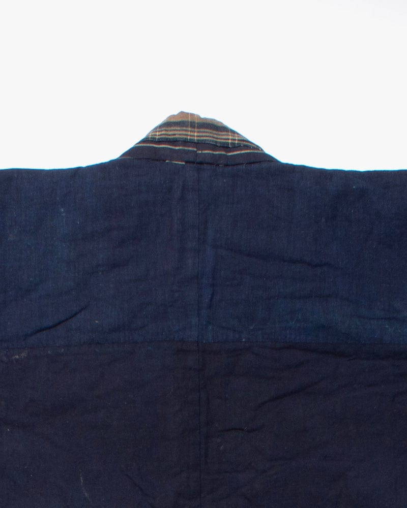 Vintage Noragi Jacket, Reversible, Shima and Indigo