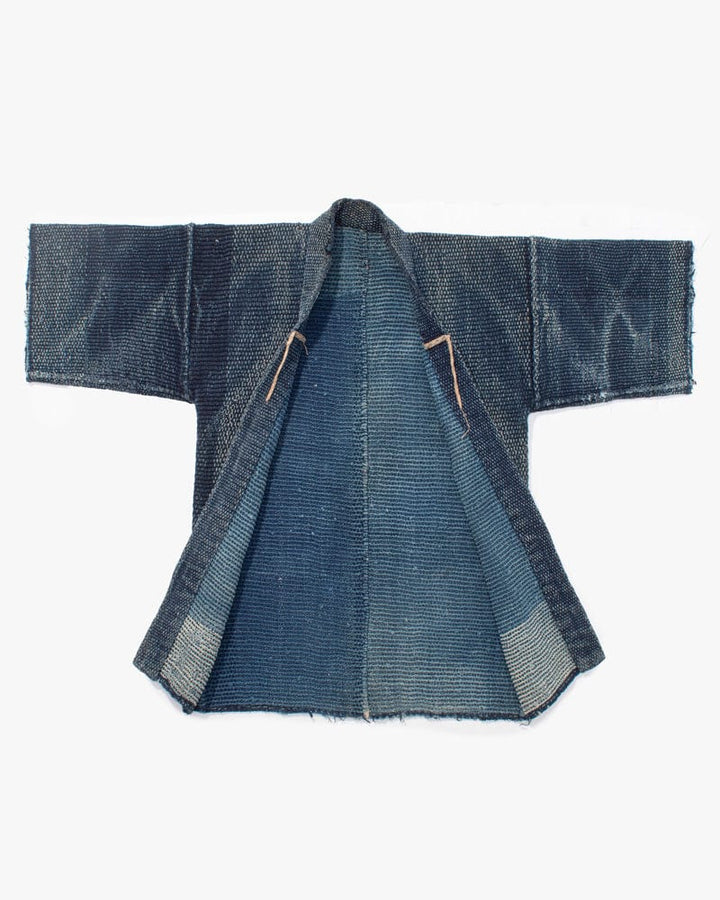 Vintage Haori Jacket, Shades of Indigo, Heavy Weight, Fully Sashiko Stitched