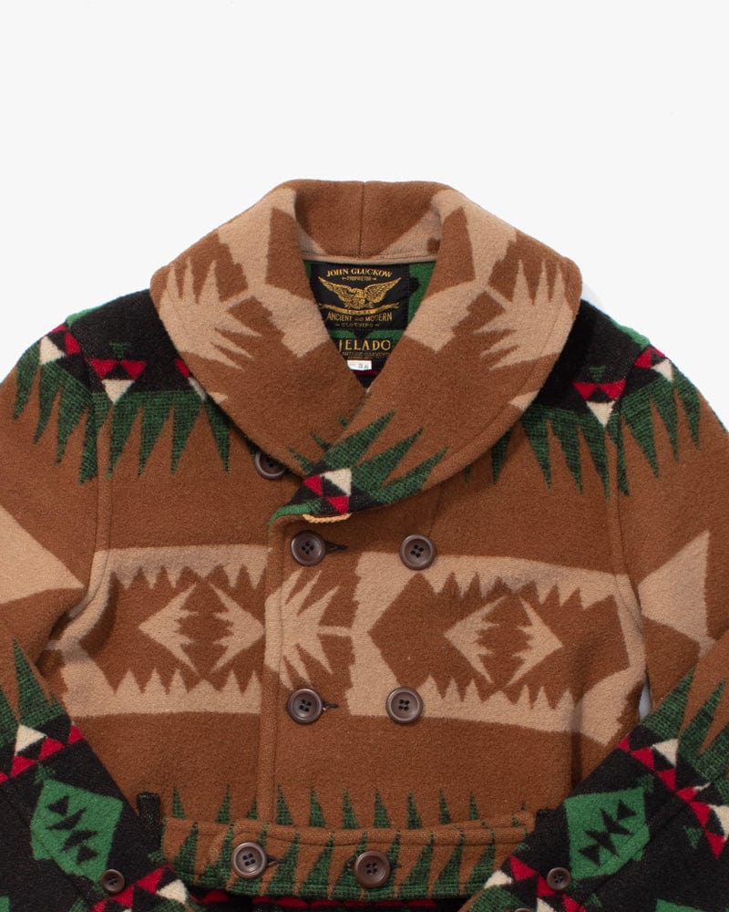 Japanese Repro Blanket Coat w/ Belt, Jelado Brand, Wool, Brown and