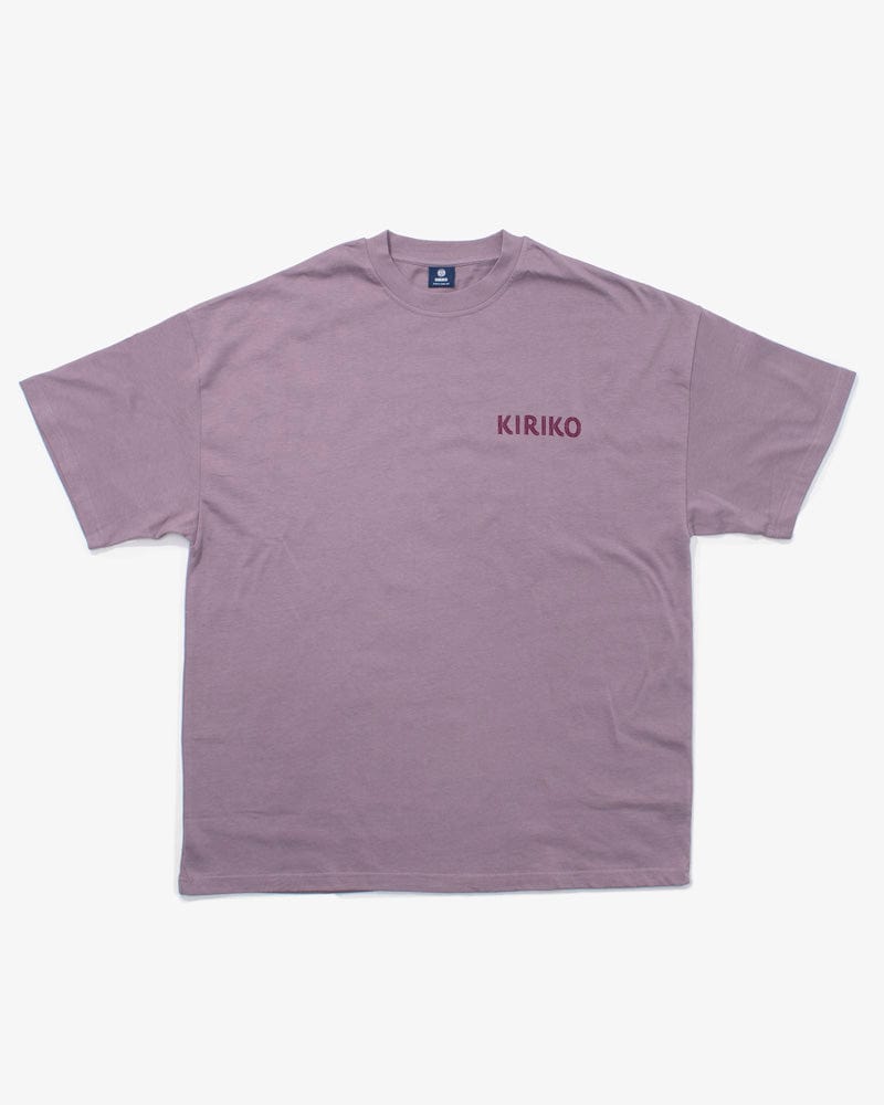 Kiriko Original Ainu Tee, Lavender with Eggplant, Grey, and Gold