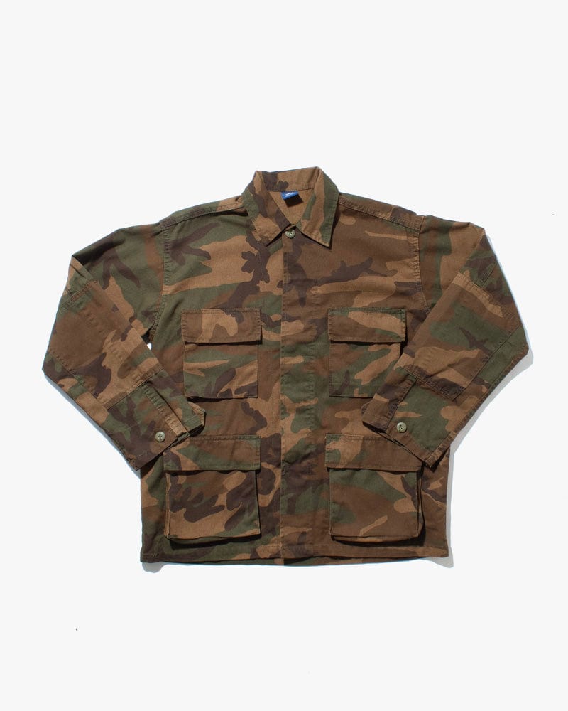 Kiriko Custom, Printed Military Jacket, Ainu, Camo, Orange Citrine
