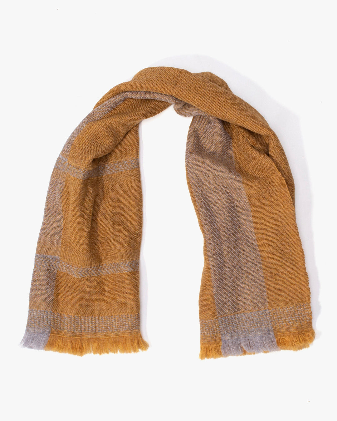 Kobo Oriza Scarf, Easy Knot, Wool, Mustard Yellow