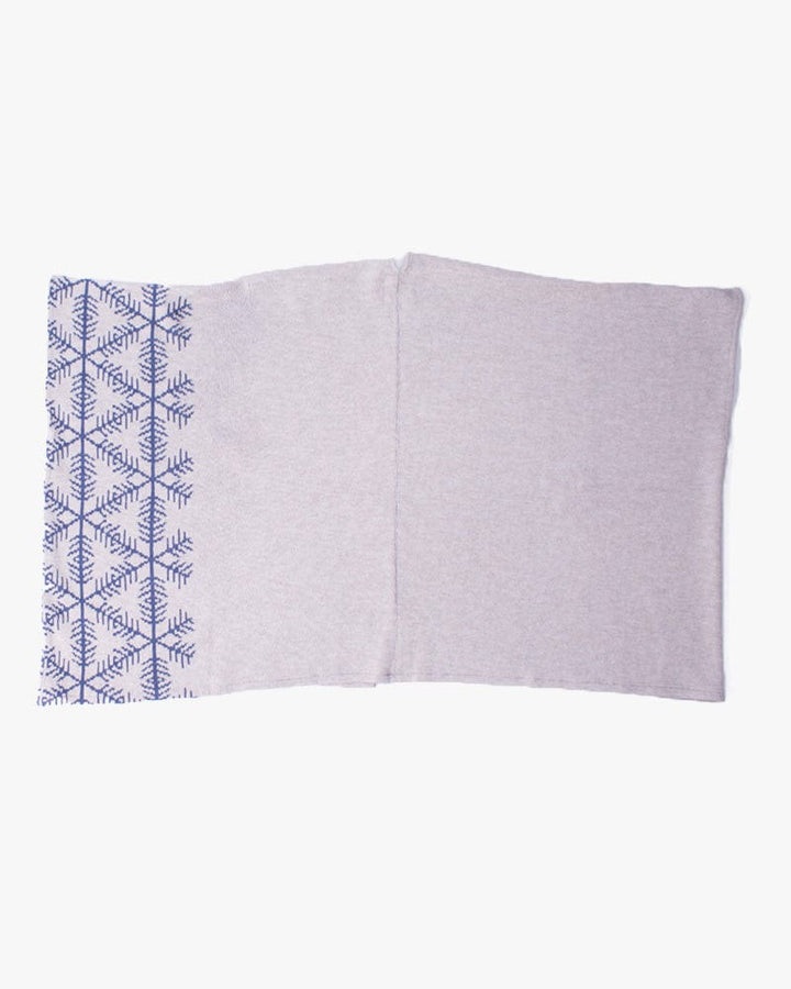 Wa-Modern Poncho, Light Gray and Blue Kessho