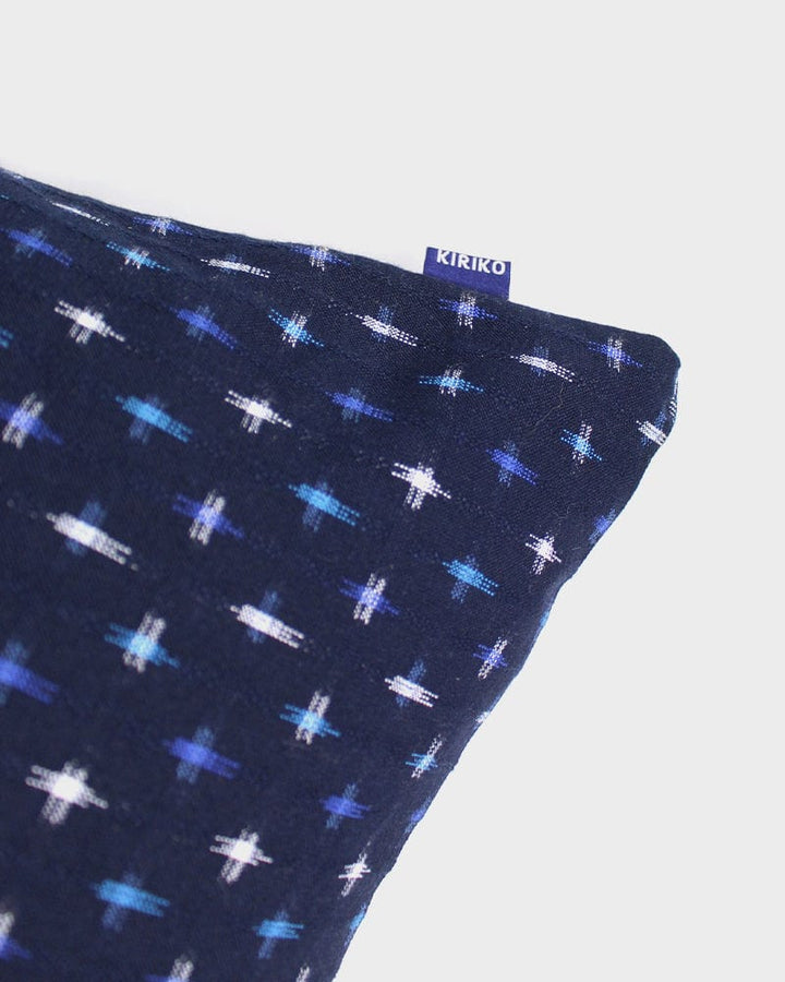 Kiriko Original Pillow, Split Indigo, Blue and White Jyuji