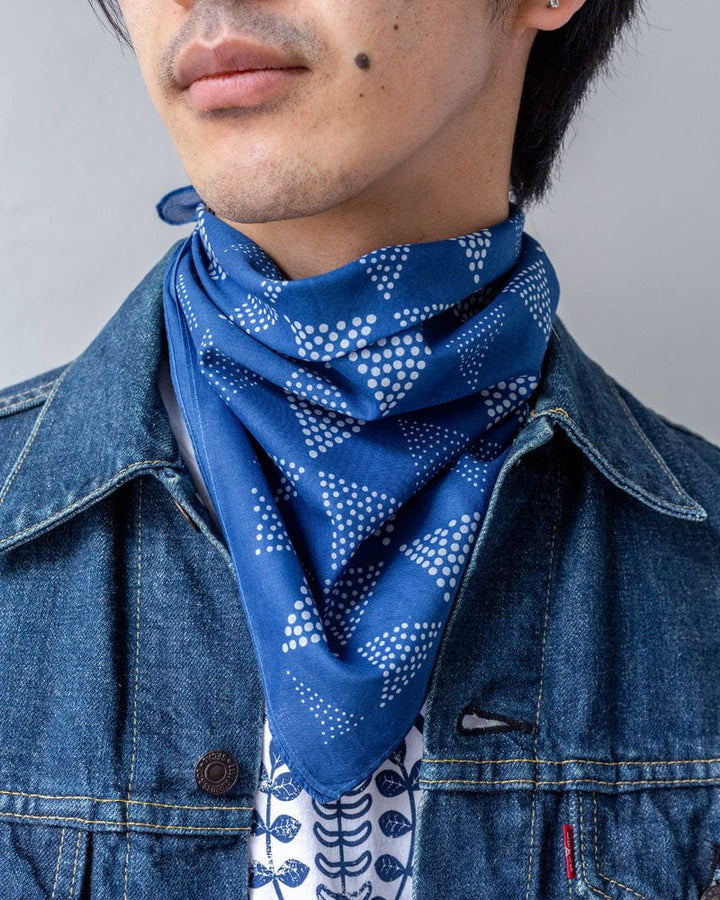 Aizawa Lightweight Indigo Bandana, Uroko Dots
