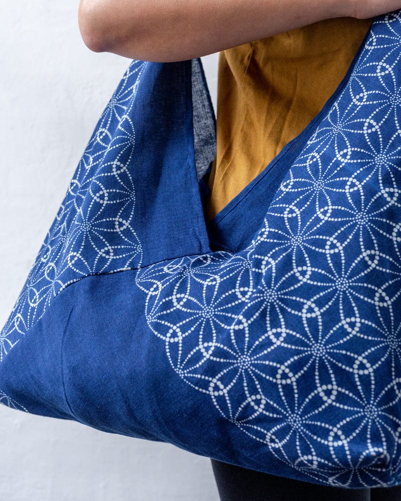 Aizawa Indigo Tsuno Bag, Shippou Dots