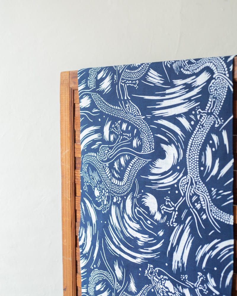 Tenugui, Chusen-Zome, Aizawa Indigo, Dragon