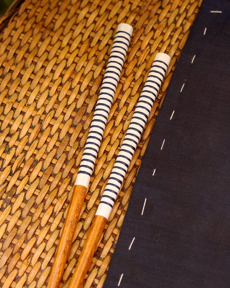 Chopsticks, Kawai, Loop Blue Shima on White