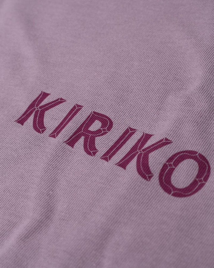 Kiriko Original Ainu Tee, Lavender with Eggplant, Grey, and Gold