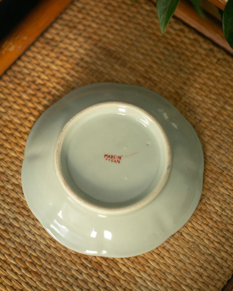 Vintage Pottery, Plate, Flowers and Bird Ceramic (one remailing POS only due to damage)