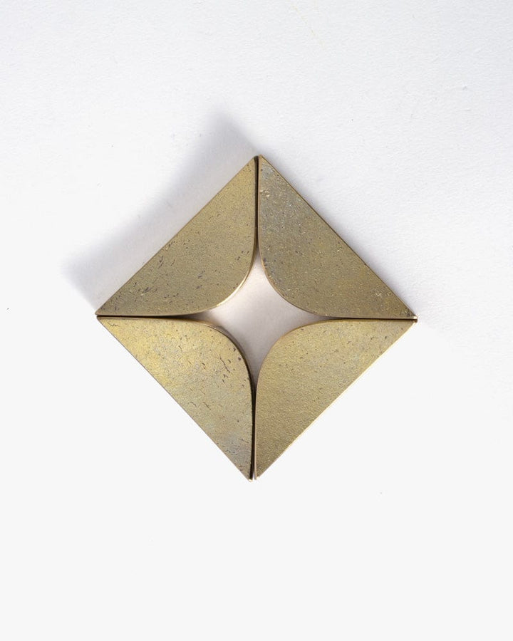 Futagami Brass Chopstick Rest, Twinkle, Set of Four