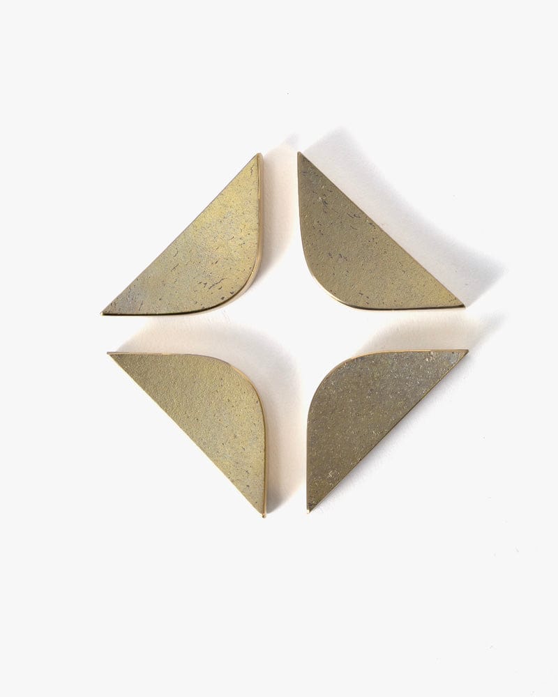 Futagami Brass Chopstick Rest, Twinkle, Set of Four