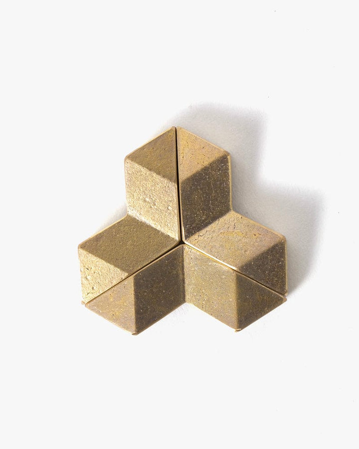 Futagami Brass Chopstick Rest, Crystal, Set of Three