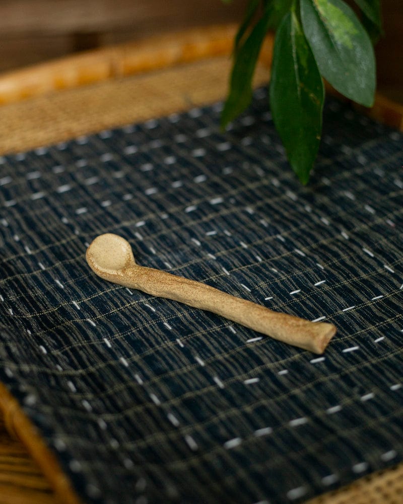 Mashiko-Yaki Spoon, Small, Tan and Brown